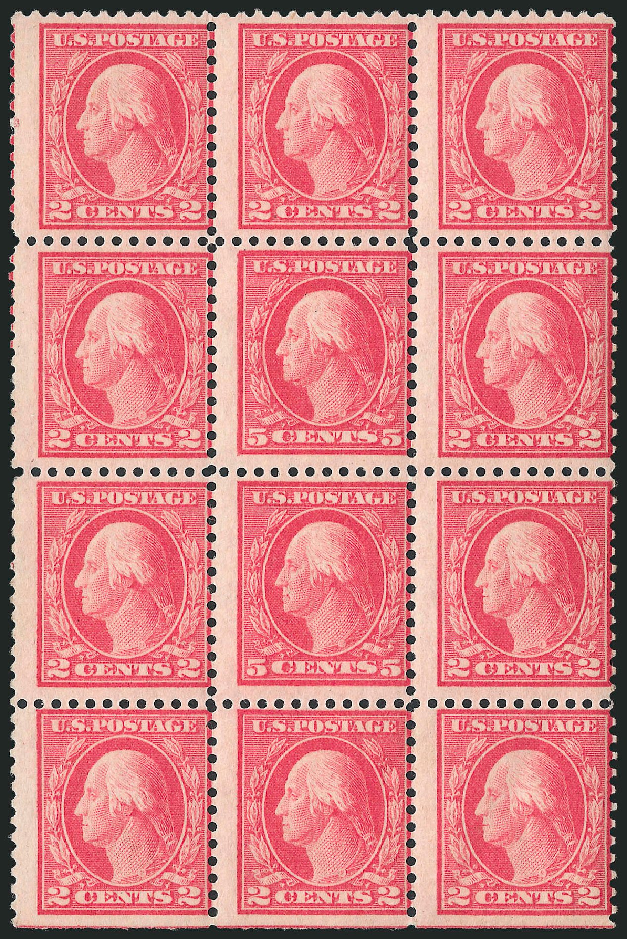 Values of US Stamp Scott Cat. #505: 5c 1917 Washington Perf 11 Error. Robert Siegel Auction Galleries, Jun 2012, Sale 1026, Lot 1443