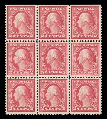 US Stamp Prices Scott Catalogue #505 - 5c 1917 Washington Perf 11 Error. Matthew Bennett International, Jun 2007, Sale 319, Lot 1476