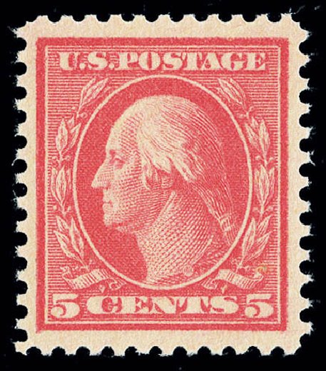 US Stamp Value Scott Cat. 505 - 1917 5c Washington Perf 11 Error. Matthew Bennett International, Sep 2012, Sale 345, Lot 366