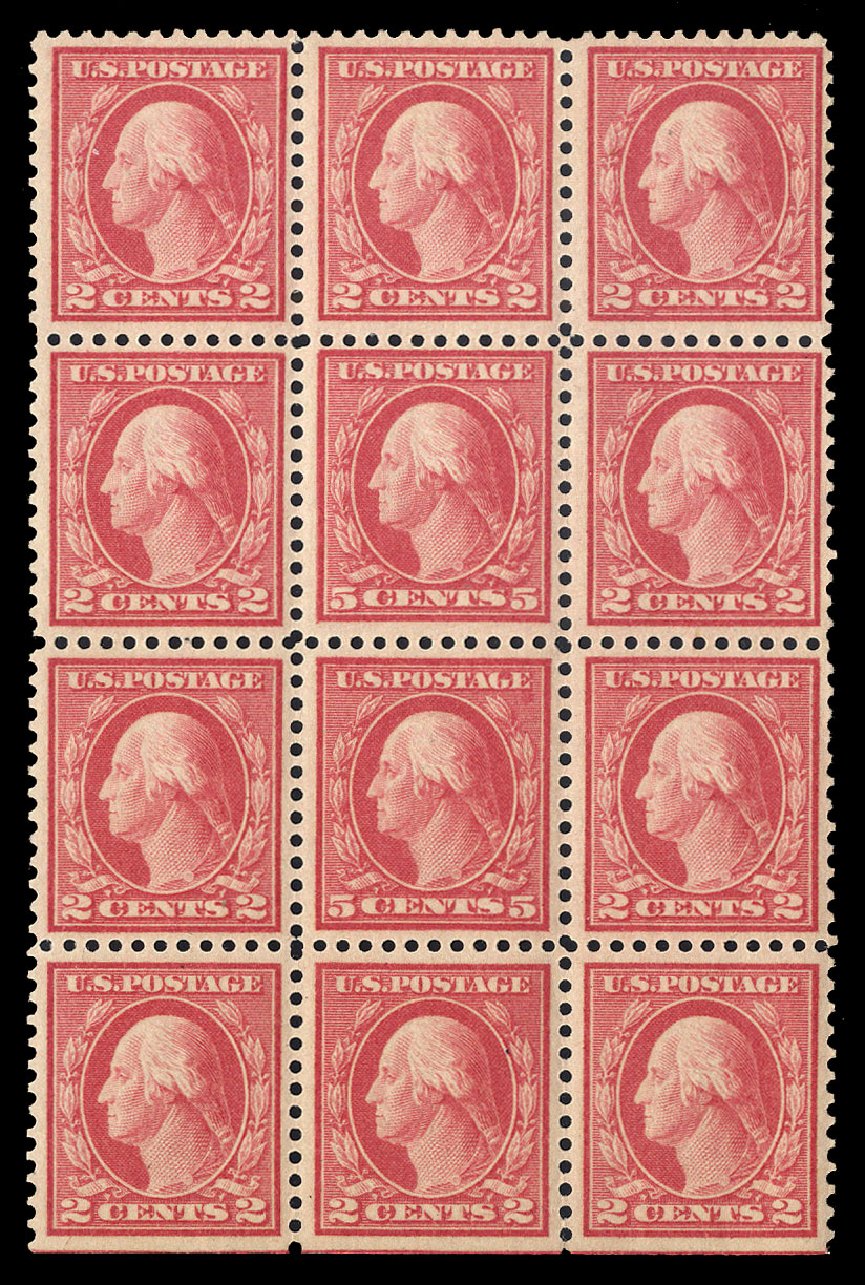 US Stamps Values Scott Cat. # 505 - 1917 5c Washington Perf 11 Error. Cherrystone Auctions, Apr 2009, Sale 200904, Lot 106