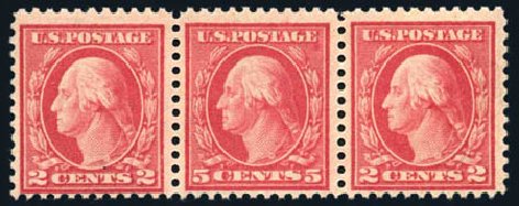 US Stamp Prices Scott Catalogue 505 - 1917 5c Washington Perf 11 Error. Harmer-Schau Auction Galleries, Aug 2011, Sale 90, Lot 1556