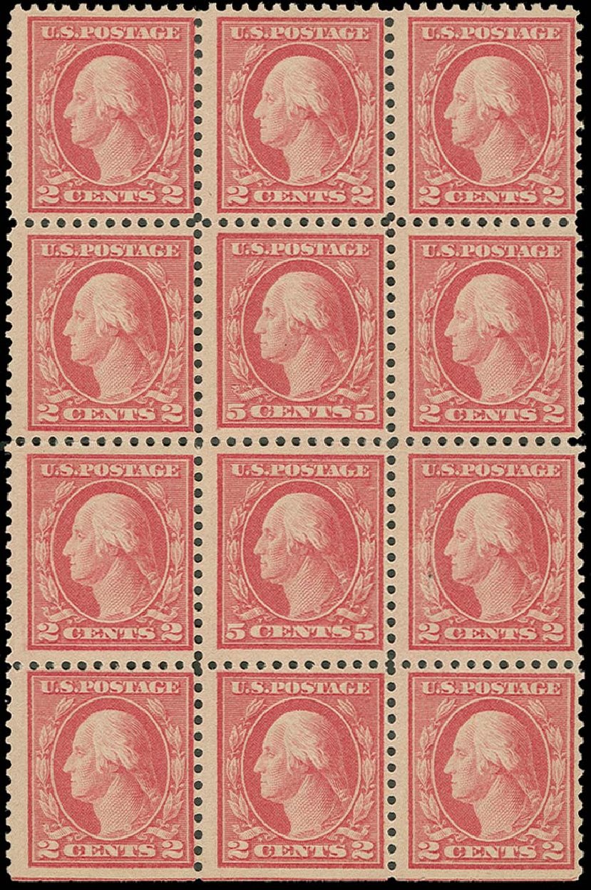 Cost of US Stamp Scott Catalogue 505 - 1917 5c Washington Perf 11 Error. H.R. Harmer, Oct 2014, Sale 3006, Lot 1386