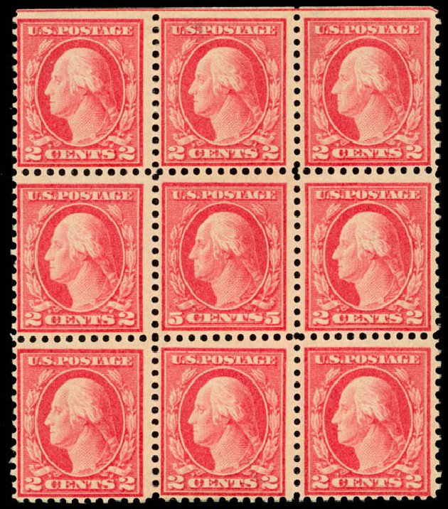 Cost of US Stamps Scott Catalogue 505: 5c 1917 Washington Perf 11 Error. Daniel Kelleher Auctions, Oct 2014, Sale 660, Lot 2396