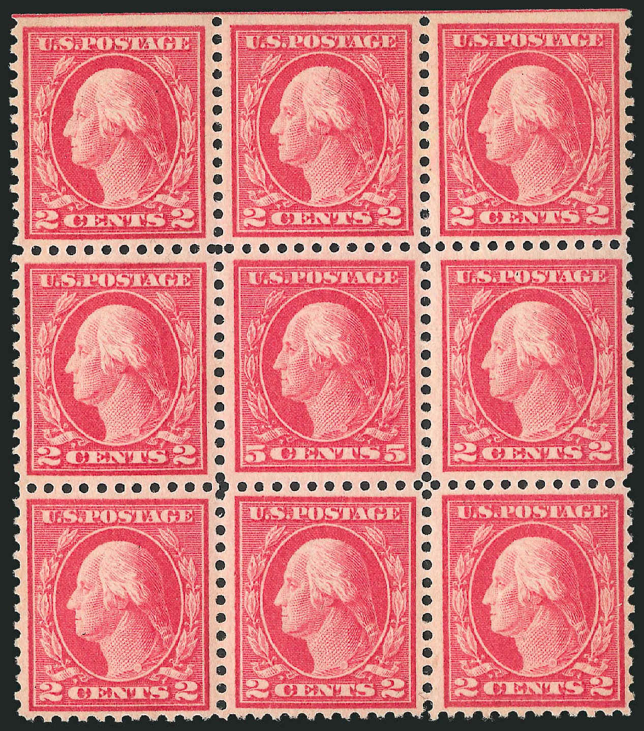 Prices of US Stamps Scott # 505: 1917 5c Washington Perf 11 Error. Robert Siegel Auction Galleries, Oct 2011, Sale 1013, Lot 456