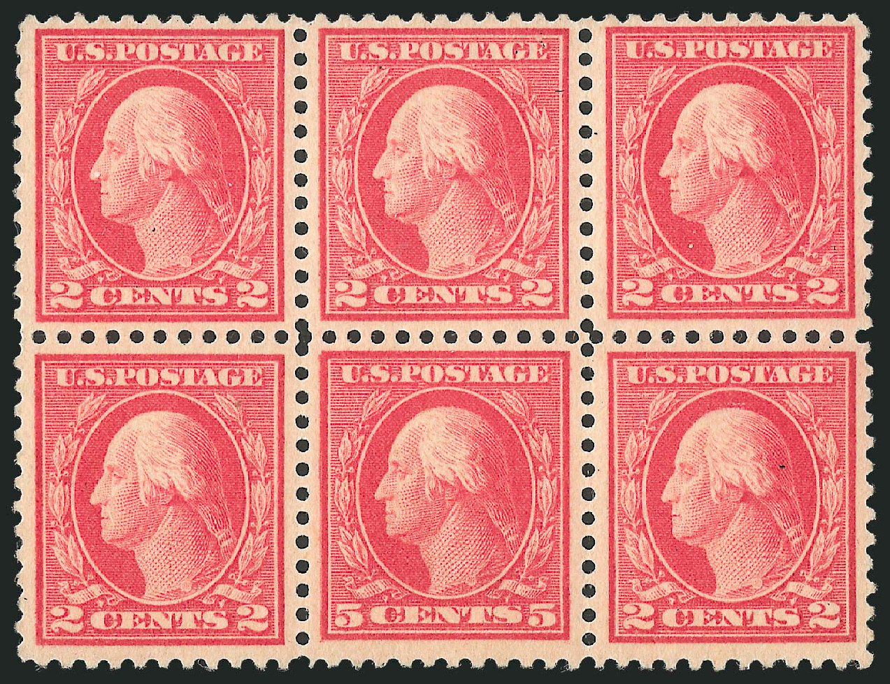 US Stamp Values Scott Catalog #505: 5c 1917 Washington Perf 11 Error. Robert Siegel Auction Galleries, Mar 2014, Sale 1067, Lot 1576