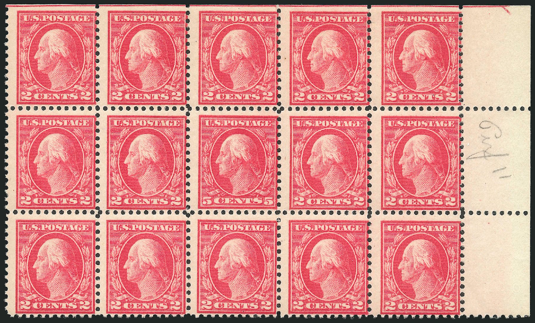 Value of US Stamps Scott #505: 1917 5c Washington Perf 11 Error. Robert Siegel Auction Galleries, Dec 2014, Sale 1090, Lot 1556