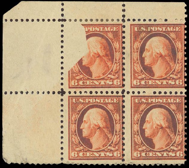 Value of US Stamps Scott Cat. 506: 6c 1917 Washington Perf 11. Daniel Kelleher Auctions, Aug 2012, Sale 631, Lot 1401