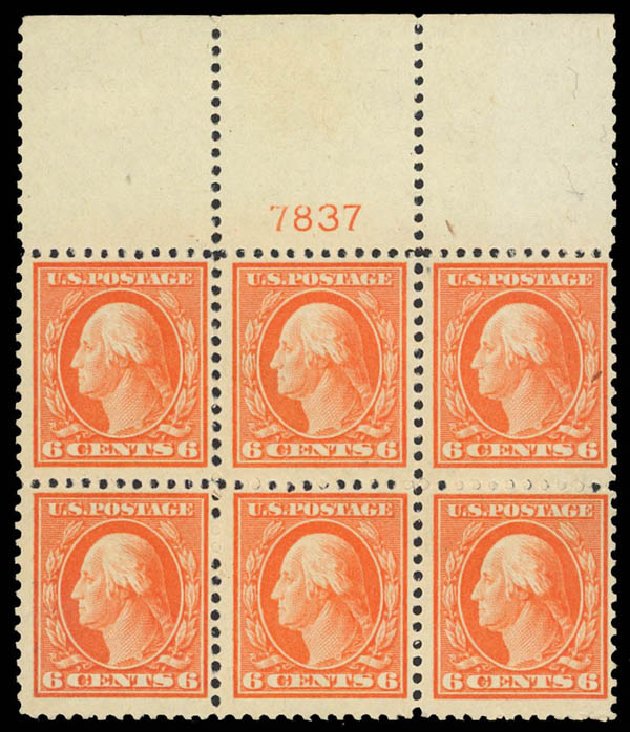 US Stamp Price Scott Catalogue #506: 1917 6c Washington Perf 11. Daniel Kelleher Auctions, Aug 2012, Sale 631, Lot 1254