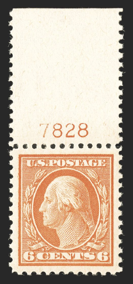 US Stamps Values Scott Catalogue # 506 - 6c 1917 Washington Perf 11. Spink Shreves Galleries, Jul 2012, Sale 140, Lot 286