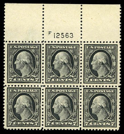 US Stamp Prices Scott #507 - 1917 7c Washington Perf 11. Matthew Bennett International, Feb 2012, Sale 340, Lot 485