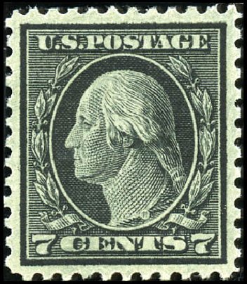 Values of US Stamp Scott Cat. #507: 7c 1917 Washington Perf 11. Matthew Bennett International, Sep 2011, Sale 338, Lot 1952