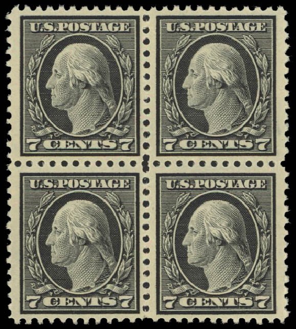 US Stamps Value Scott Cat. 507: 1917 7c Washington Perf 11. Daniel Kelleher Auctions, Jan 2012, Sale 628, Lot 532
