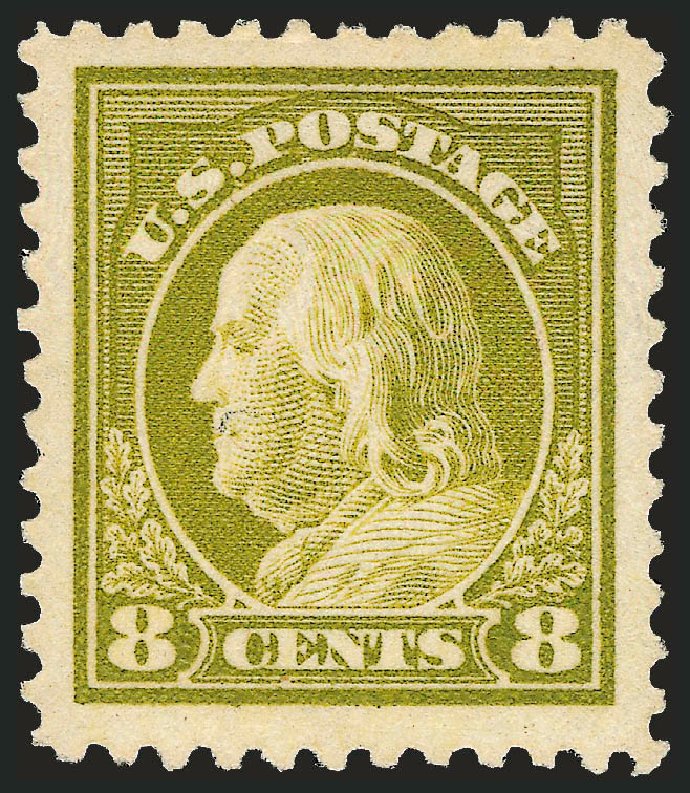 US Stamp Values Scott Catalog 508 - 1917 8c Franklin Perf 11. Robert Siegel Auction Galleries, Dec 2009, Sale 982, Lot 5900