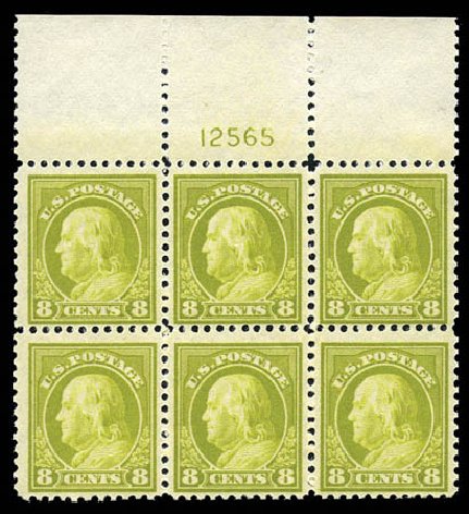US Stamps Price Scott 508: 8c 1917 Franklin Perf 11. Matthew Bennett International, Mar 2012, Sale 344, Lot 4631