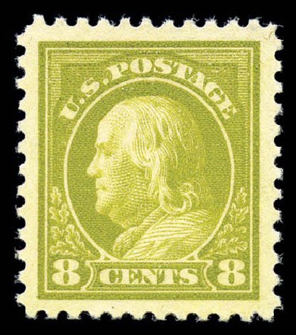 US Stamps Value Scott Cat. #508 - 8c 1917 Franklin Perf 11. Matthew Bennett International, Sep 2010, Sale 331, Lot 746
