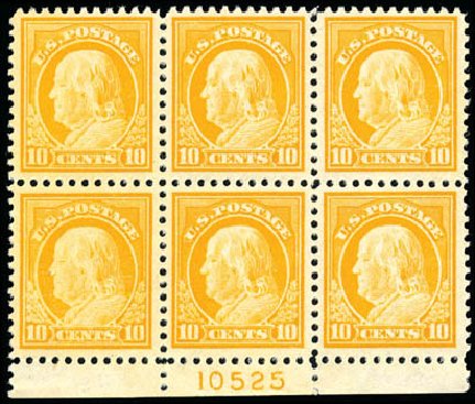US Stamp Value Scott Cat. # 510: 1917 10c Franklin Perf 11. Schuyler J. Rumsey Philatelic Auctions, Apr 2015, Sale 60, Lot 2931