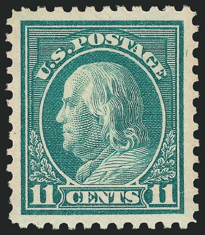 US Stamp Values Scott Catalogue 511 - 1917 11c Franklin Perf 11. Robert Siegel Auction Galleries, Sep 2009, Sale 968B, Lot 678