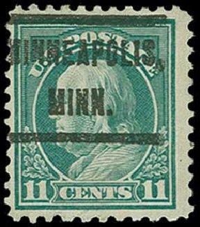 US Stamp Values Scott # 511 - 11c 1917 Franklin Perf 11. H.R. Harmer, Jun 2015, Sale 3007, Lot 3350
