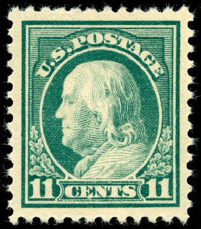 US Stamps Prices Scott Catalogue 511: 1917 11c Franklin Perf 11. Matthew Bennett International, Jun 2008, Sale 328, Lot 1013