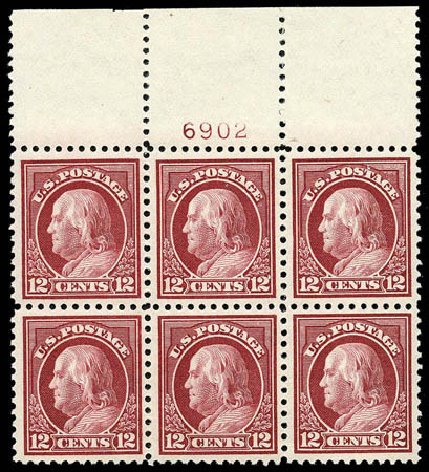 US Stamp Value Scott # 512 - 1917 12c Franklin Perf 11. Matthew Bennett International, Apr 2008, Sale 326, Lot 461