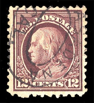 Value of US Stamp Scott 512 - 1917 12c Franklin Perf 11. Cherrystone Auctions, Apr 2012, Sale 201204, Lot 126