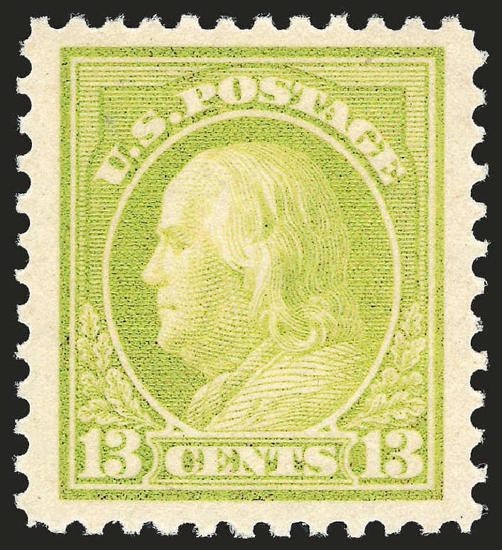Values of US Stamps Scott Catalog 513 - 1917 13c Franklin Perf 11. Robert Siegel Auction Galleries, Apr 2010, Sale 984, Lot 928