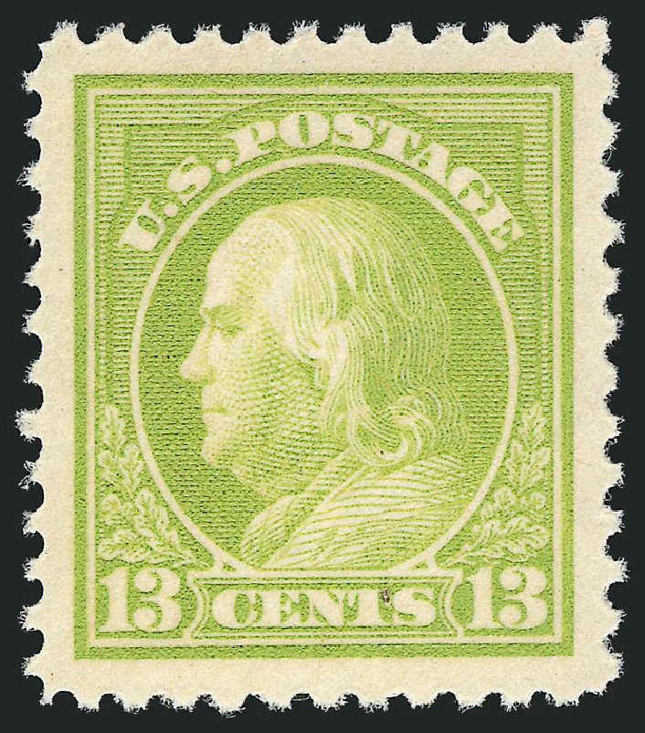 Prices of US Stamp Scott 513 - 1917 13c Franklin Perf 11. Robert Siegel Auction Galleries, Dec 2009, Sale 982, Lot 5903