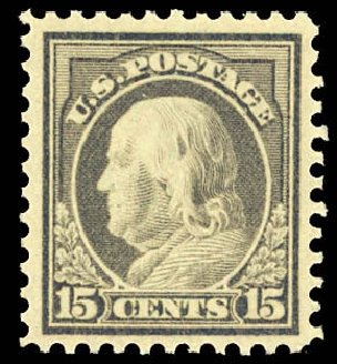 Price of US Stamps Scott Catalog 514: 1917 15c Franklin Perf 11. Daniel Kelleher Auctions, Dec 2012, Sale 633, Lot 888