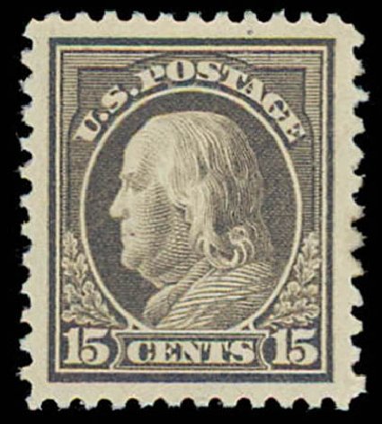 US Stamp Prices Scott Catalogue 514: 1917 15c Franklin Perf 11. Daniel Kelleher Auctions, Oct 2011, Sale 626, Lot 410