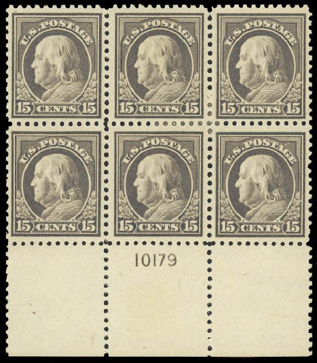 Value of US Stamp Scott Catalogue # 514: 15c 1917 Franklin Perf 11. Daniel Kelleher Auctions, Apr 2012, Sale 629, Lot 371