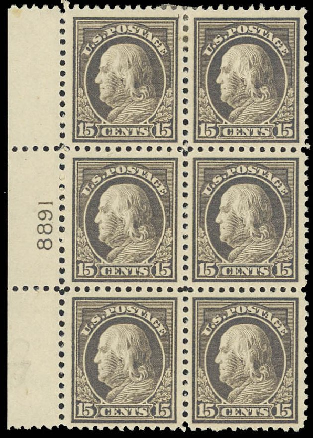 Prices of US Stamp Scott Catalogue # 514 - 15c 1917 Franklin Perf 11. Daniel Kelleher Auctions, Apr 2012, Sale 629, Lot 372