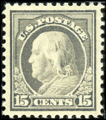 US Stamp Price Scott 514: 1917 15c Franklin Perf 11. Matthew Bennett International, Sep 2011, Sale 338, Lot 1953