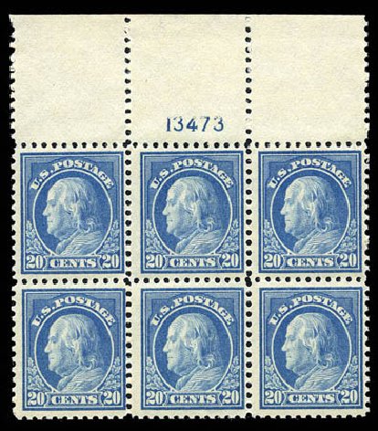 Cost of US Stamps Scott Catalogue #515 - 1917 20c Franklin Perf 11. Matthew Bennett International, Mar 2012, Sale 344, Lot 4637