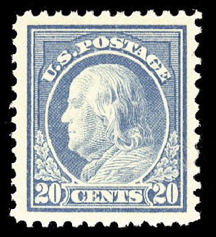 Price of US Stamps Scott Catalog #515 - 20c 1917 Franklin Perf 11. Cherrystone Auctions, Jul 2010, Sale 201007, Lot 68