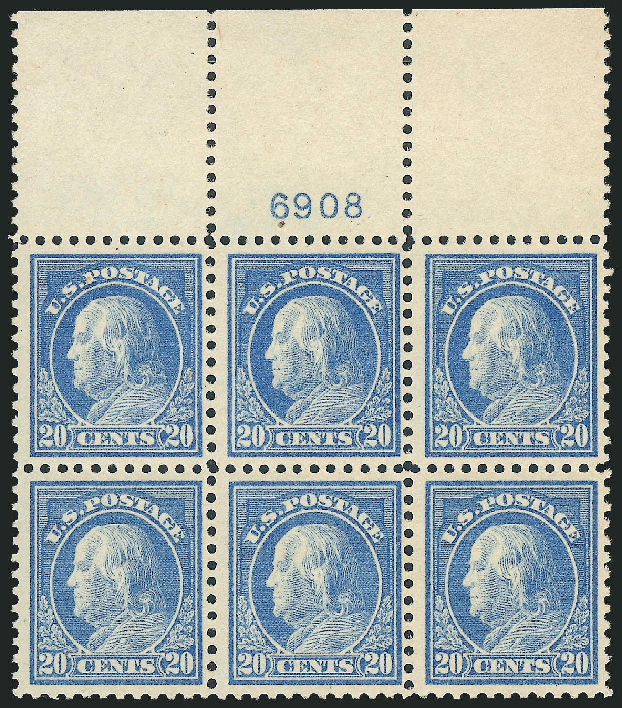 US Stamp Prices Scott # 515 - 20c 1917 Franklin Perf 11. Robert Siegel Auction Galleries, Oct 2011, Sale 1014, Lot 2008
