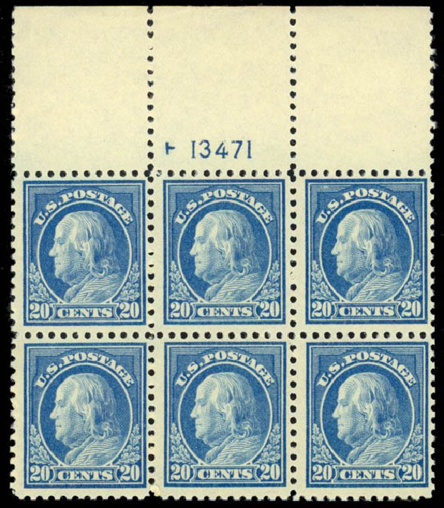 Value of US Stamp Scott Catalogue 515: 20c 1917 Franklin Perf 11. Daniel Kelleher Auctions, Mar 2013, Sale 635, Lot 600