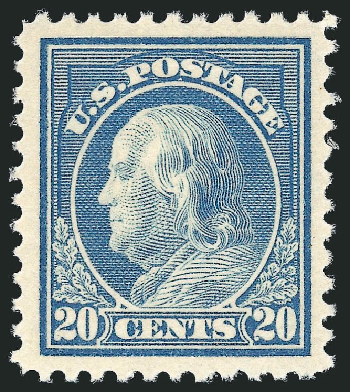 US Stamps Price Scott Cat. # 515: 20c 1917 Franklin Perf 11. Robert Siegel Auction Galleries, Oct 2010, Sale 997, Lot 6050
