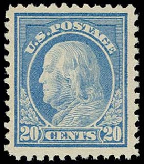 US Stamp Prices Scott Catalogue # 515: 20c 1917 Franklin Perf 11. H.R. Harmer, Jun 2013, Sale 3003, Lot 1361
