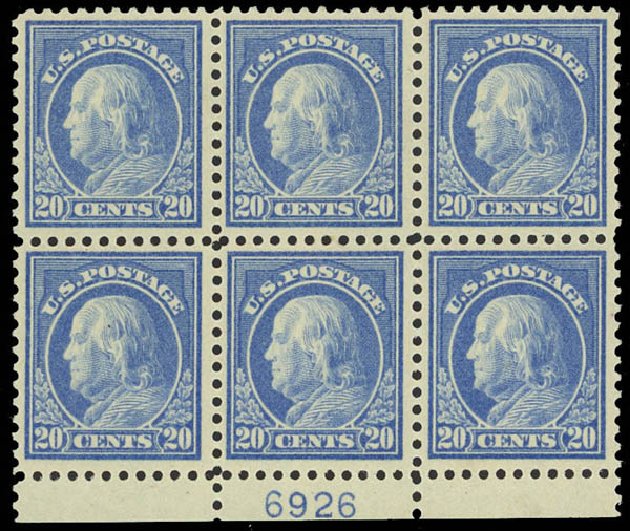 Prices of US Stamp Scott 515: 20c 1917 Franklin Perf 11. Daniel Kelleher Auctions, Apr 2013, Sale 636, Lot 391