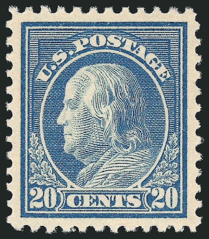 US Stamp Value Scott Catalog # 515 - 1917 20c Franklin Perf 11. Robert Siegel Auction Galleries, Jun 2011, Sale 1011, Lot 771
