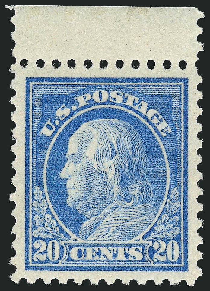US Stamps Value Scott Catalogue # 515 - 1917 20c Franklin Perf 11. Robert Siegel Auction Galleries, Dec 2013, Sale 1062, Lot 711