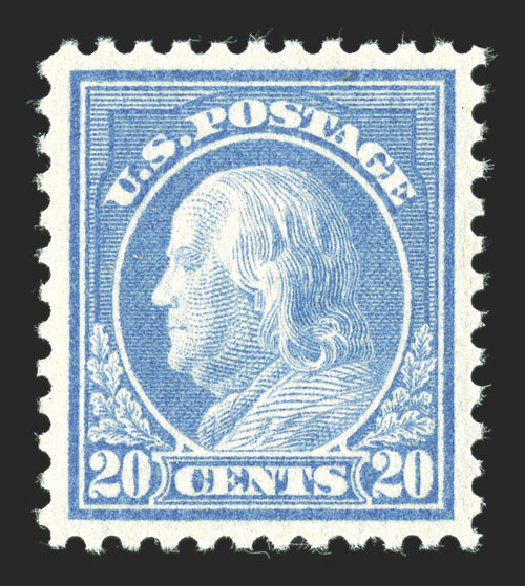 Cost of US Stamp Scott Catalogue # 515 - 20c 1917 Franklin Perf 11. Spink Shreves Galleries, Jul 2012, Sale 140, Lot 291