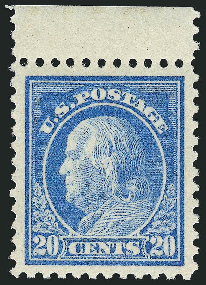 US Stamp Values Scott Catalog 515 - 1917 20c Franklin Perf 11. Robert Siegel Auction Galleries, Sep 2009, Sale 968B, Lot 685