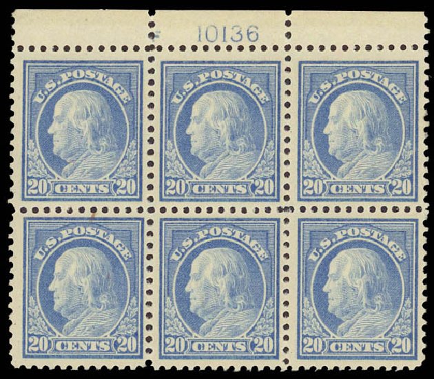 Cost of US Stamp Scott Catalogue # 515 - 20c 1917 Franklin Perf 11. Daniel Kelleher Auctions, Apr 2012, Sale 629, Lot 373