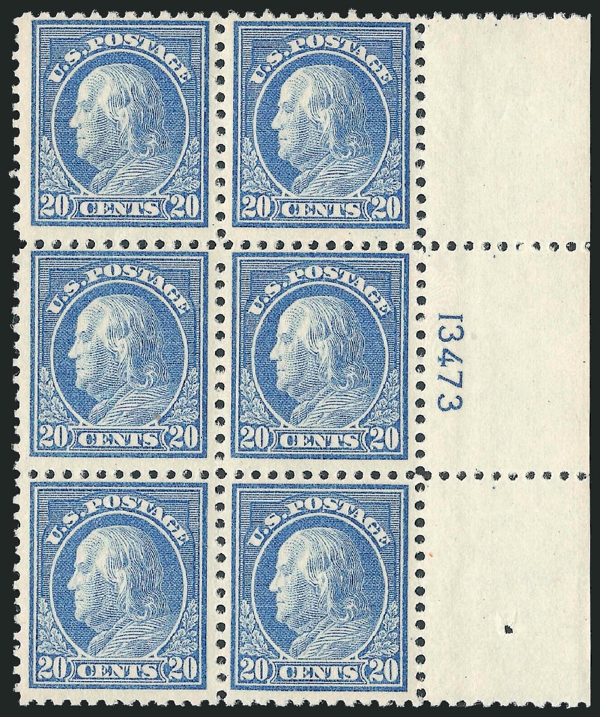 Costs of US Stamps Scott Catalog #515 - 1917 20c Franklin Perf 11. Robert Siegel Auction Galleries, Mar 2011, Sale 1007, Lot 2793