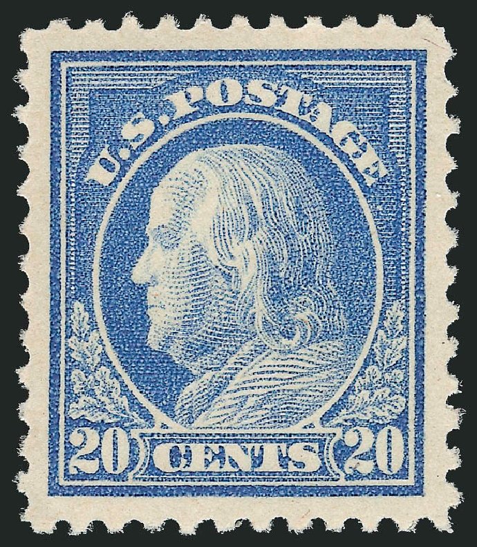 Cost of US Stamp Scott Cat. # 515 - 1917 20c Franklin Perf 11. Robert Siegel Auction Galleries, Apr 2009, Sale 972, Lot 3363