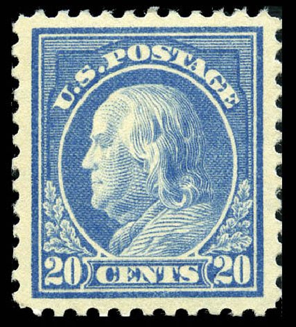 US Stamp Price Scott Catalogue #515 - 1917 20c Franklin Perf 11. Matthew Bennett International, Feb 2012, Sale 340, Lot 486