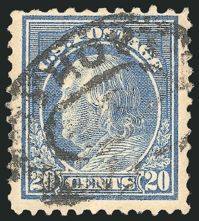 US Stamps Value Scott Catalogue 515 - 1917 20c Franklin Perf 11. Robert Siegel Auction Galleries, Sep 2012, Sale 1028, Lot 436