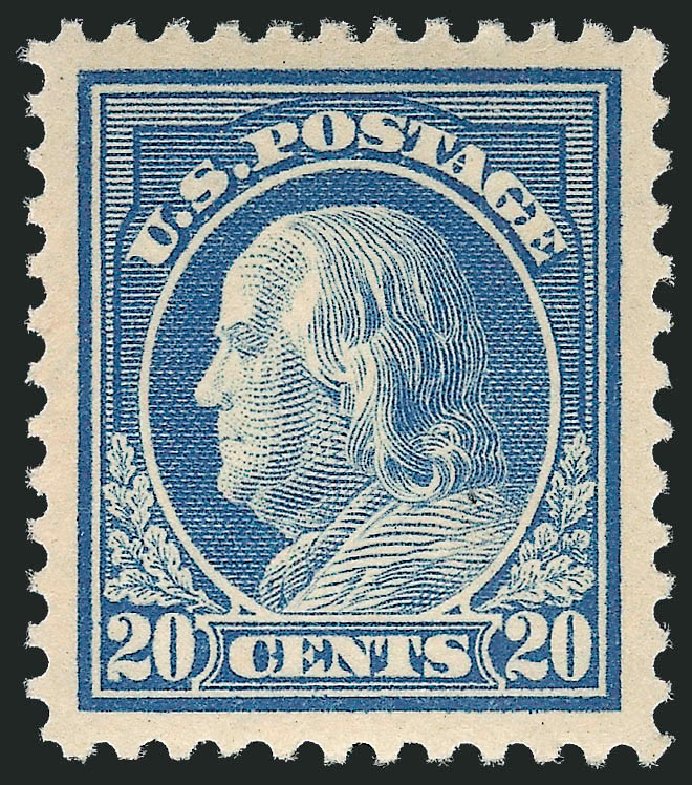 US Stamp Prices Scott Cat. #515 - 1917 20c Franklin Perf 11. Robert Siegel Auction Galleries, Mar 2013, Sale 1040, Lot 1906