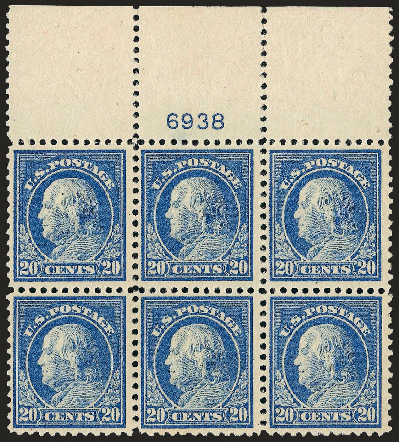 Values of US Stamps Scott Catalog # 515: 20c 1917 Franklin Perf 11. Robert Siegel Auction Galleries, Sep 2008, Sale 962, Lot 2786